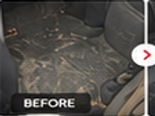 Vehicle interior before cleaning