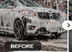 Foamed car before rinse
